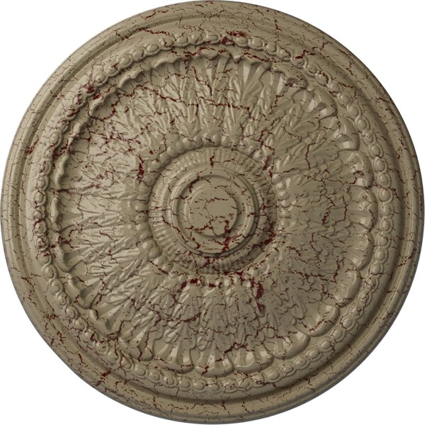 Ekena Millwork Brunswick Ceiling Medallion (Fits Canopies up to 4 1/2"), 27"OD x 2 1/2"P, Gobi Desert Crackle CM27BRGDC - main